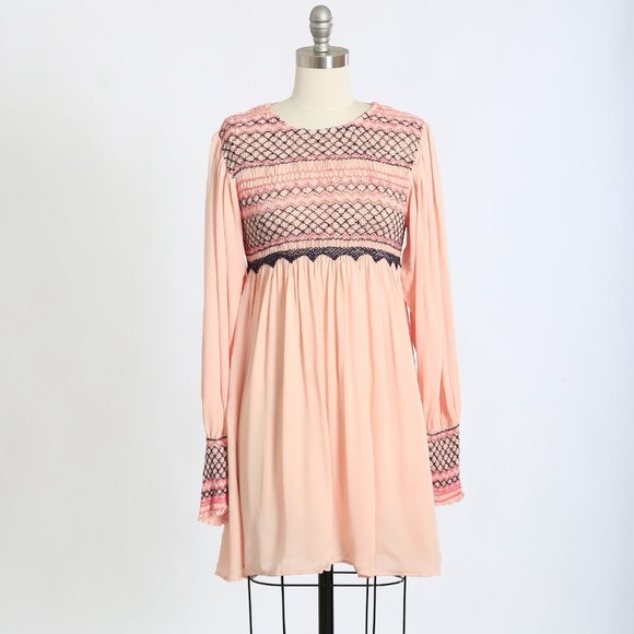 Free People Late Night Picnic Smock Dress Sz. S NWT - Picture 3 of 9